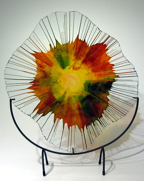 Click to view detail for DD18-004 Energy Web Rust, Orange, Forest Green, Yellow 